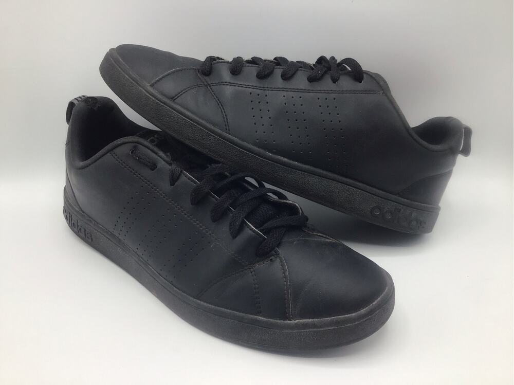 Adidas VS Advantage Triple Black Low Top Court Sneakers Mens Size 10.5 F99253
